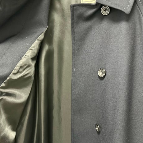 BLANC basque T/W強撚ツイル✕アラン編み異素材 MIXステンカラーコート 23AW