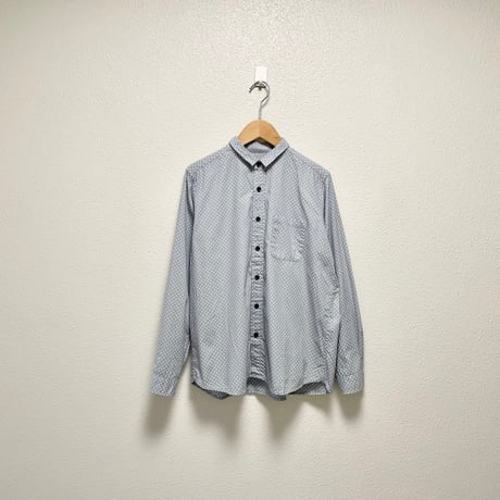NATURAL LAUNDRY ドットチビ衿シャツ