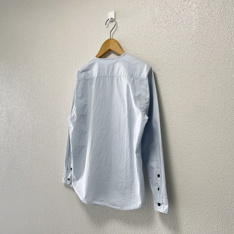 2025SS / 販売継続品 / MUYA nerd shirts no collar  SAX BLUE ※別注カラー