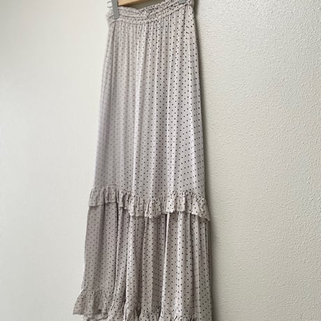 BEAUTY&YOUTH UNITED ARROWS 別注 NE QUITTEZ PAS! ドットフリル ロングスカート