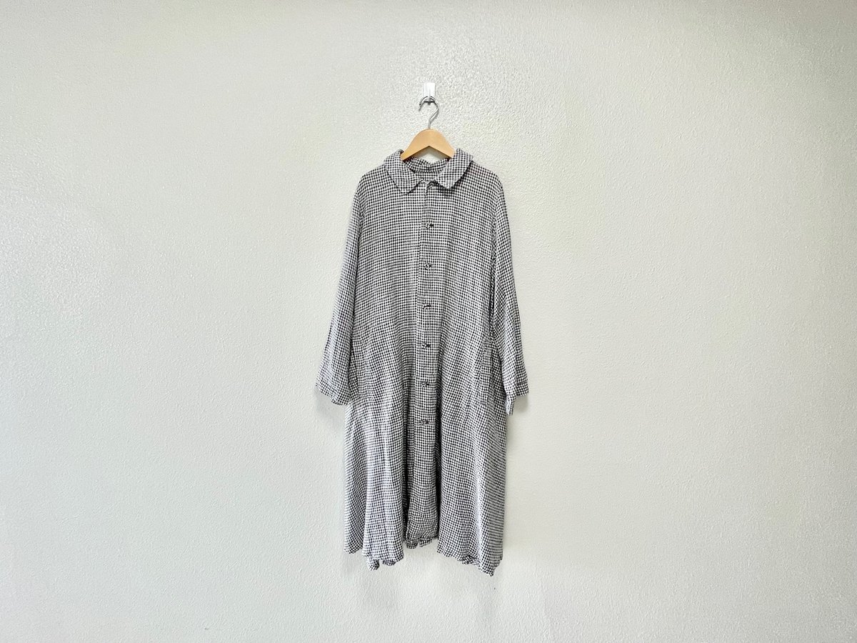 nest robe ヘンプ ギンガムコート nest Robe ヘンプ先染めギンガムコート | Lisululu online