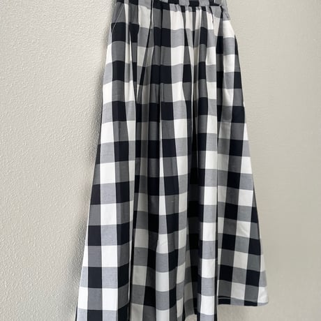 SLOBE IENA ギンガムチェックタフタ ランダムタックスカート