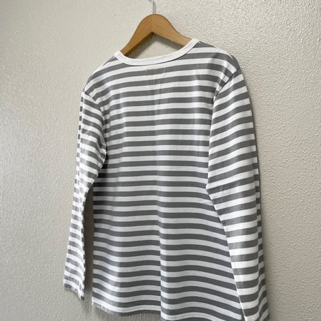 agnes b. FEMME 細ボーダー コットン 長袖 Tシャツ "Cool"