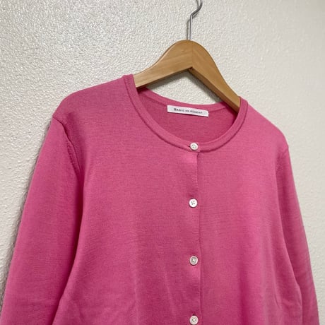 BASIC AND ACCENT クルーネックカーディガン