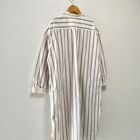 nest Robe コットンリネンストライプロングチュニック