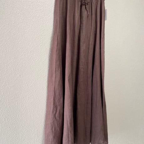 タグ付き未使用品 / 2025SS / LUCA/LADY LUCK LUCA リネンマチ入りハギスカート/リネンパネルスカート（ブラウン）