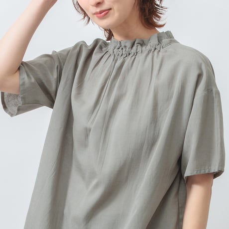 【5色展開】select フリルネックブラウス
