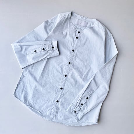 2025SS / 販売継続品 / MUYA nerd shirts no collar  SAX BLUE ※別注カラー