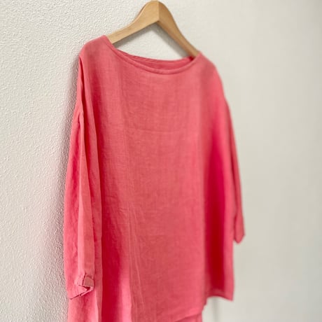 veritecoeur  リネンボートネックワイドブラウス