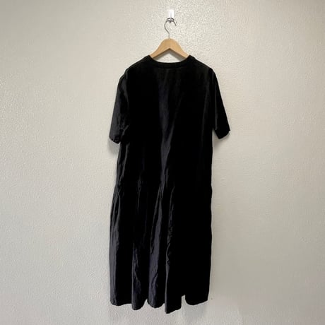homspun  リネンバイオVネックタックワンピース