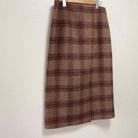 IENA  Wフェイスリバーシブルミッドカーフスカート