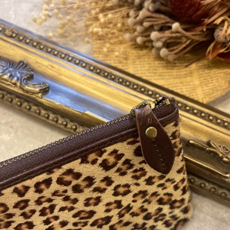 PICCANTE leopard ハラコ財布