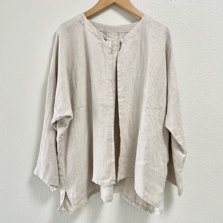 中川政七商店 麻の二重織りカーディガン