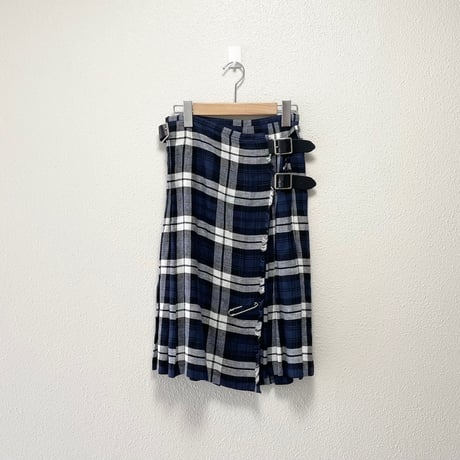 O'NEIL OF DUBLIN リネンチェックラップスカート
