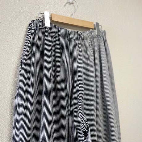 継続販売品 / mizuiro ind  ヒッコリーワイドテーパードパンツ