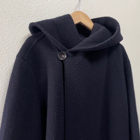R&D.M.Co-/OLDMANS TAILOR ウールフェルトニットロングフーディコート