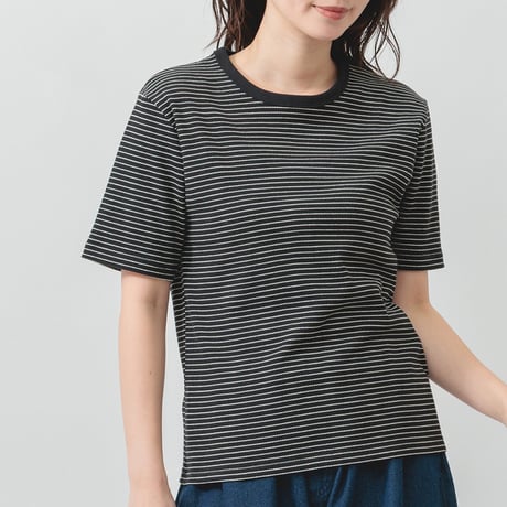 【5色展開】select ボーダーリブTシャツ