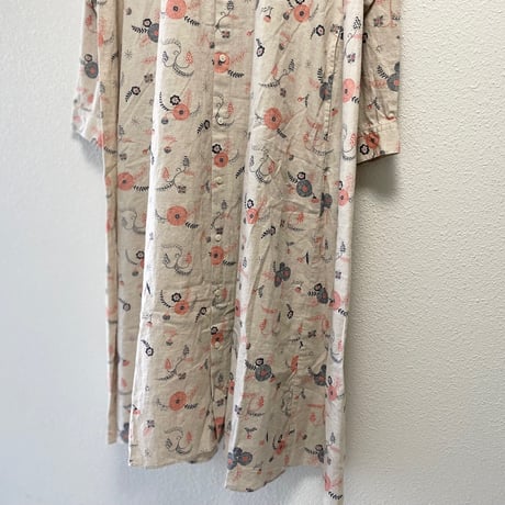 人気完売品/ タグ付き/ 未使用品 GRANDMA MAMA DAUGHTER 『MICHIKUSA』 シャツワンピース