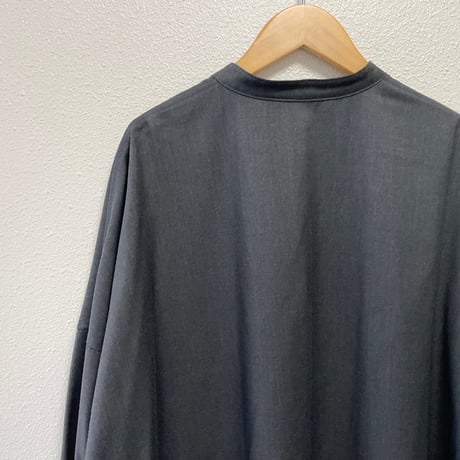 mizuiro ind ウールスタンドカラーシャツチュニック