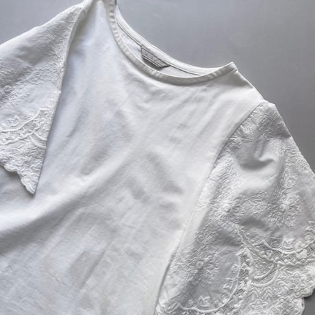 Chou Chou de maman 刺繍袖カットソー