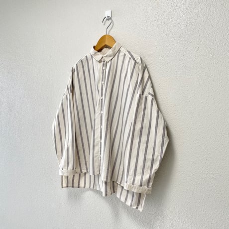 nest Robe コットンリネンストライプビッグシャツ
