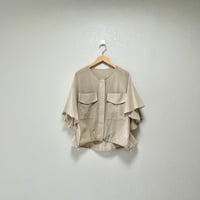 2024SS / 未使用品 NUS コットンドビーラッフルスリーブブルゾン【ベージュ】
