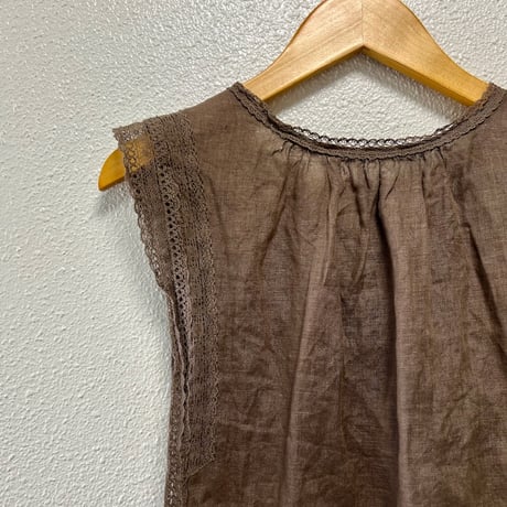 nest Robe リネンレース天然染めタッカー
