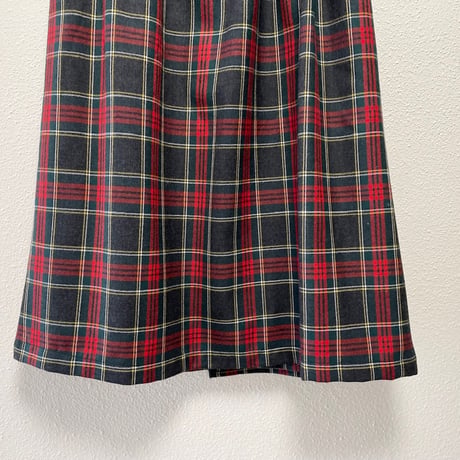 2022AW / nest Robe ウールタータンチェックラップライクスカート