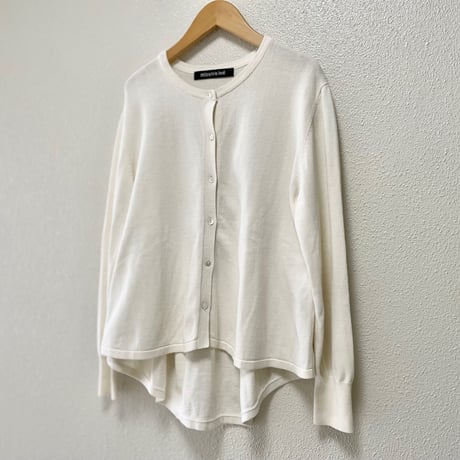 mizuiro ind クルーネックコットンカーディガン