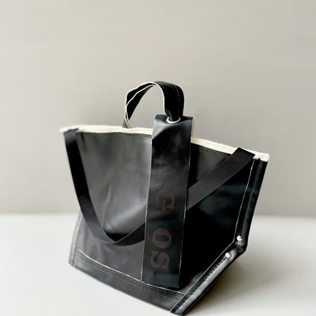 販売継続品 / eb.a.gos PVC Y字トート Mサイズ IVORY×BLACK