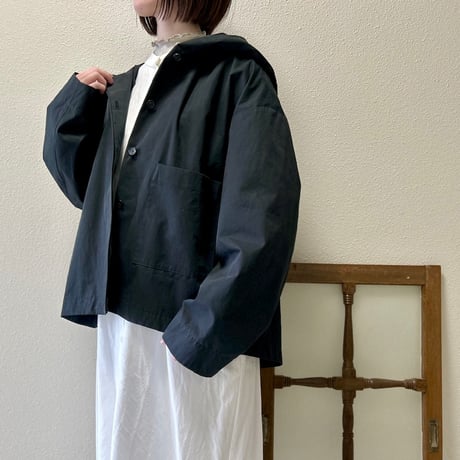 mizuiroind フード付きワイドショートジャケット
