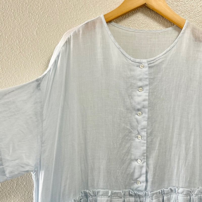 nest Robe リネンタックギャザー半袖ワンピース | Lisululu online