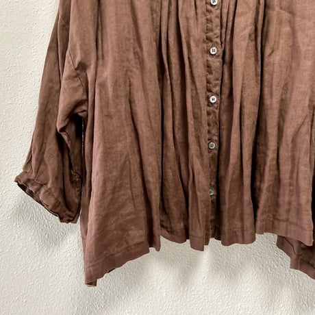 nest Robe 2wayリネンウェーブタックブラウス
