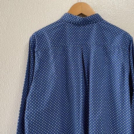 NATURAL LAUNDRY ドットプリントシャツ