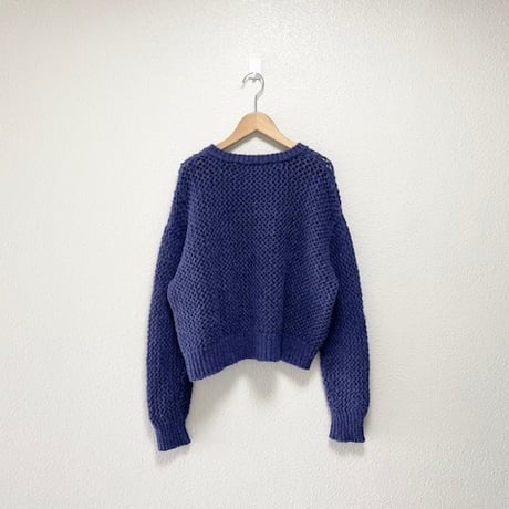 mizuiro ind メッシュクルーネックカーディガン