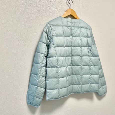 販売継続品/ TAION  BASIC CREWNECK BUTTON  INNER DOWN JACKET ice mint