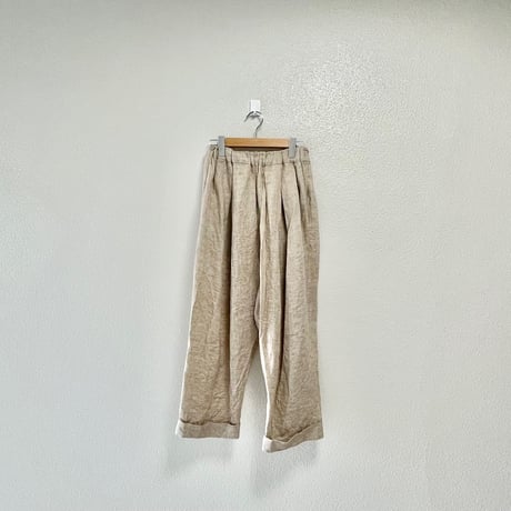 muku リトアニアリネンプリーツパンツ
