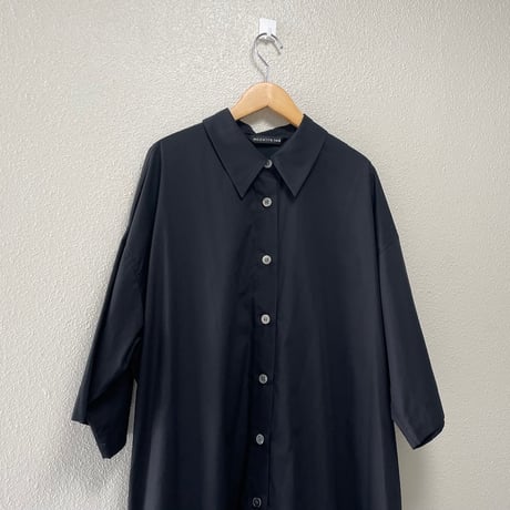 mizuiro ind ハーフスリーブ ワイド シャツワンピース