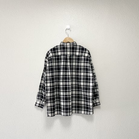nest Robe コットンリネンチェックシャツ