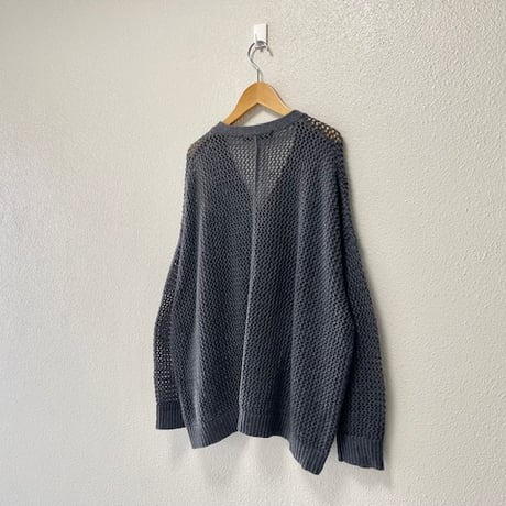 2024AW / mizuiro ind メッシュVネックカーディガン