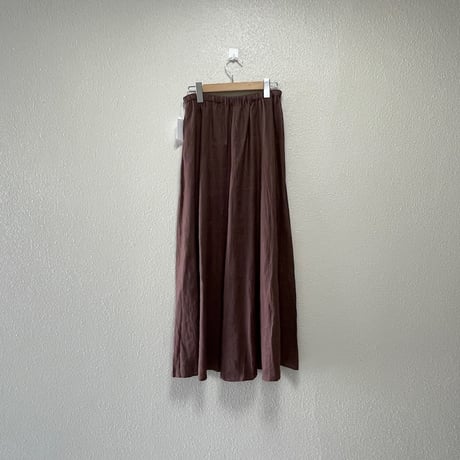 タグ付き未使用品 / 2025SS / LUCA/LADY LUCK LUCA リネンマチ入りハギスカート/リネンパネルスカート（ブラウン）