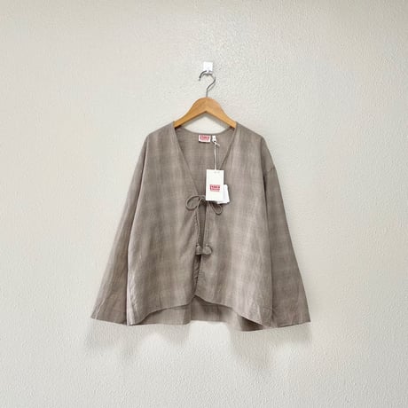 2026 / 販売継続品 / タグ付き未使用品 / INDIA INDUSTRY  ファインラインチェック カーディガンシャツ