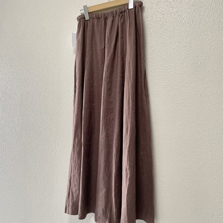 タグ付き未使用品 / 2025SS / LUCA/LADY LUCK LUCA リネンマチ入りハギスカート/リネンパネルスカート（ブラウン）
