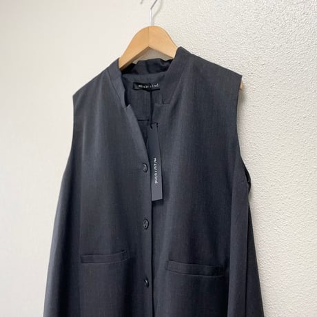 2023AW / 未使用品 mizuiro ind  スタンドカラーフレアワンピース
