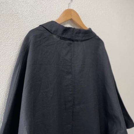 未使用品 / 2025SS /  UNIVERSAL TISSU フレンチリネン ドルマンスリーブ  シャツ ジャケット ブラック