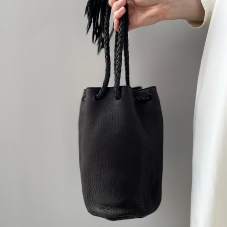 未使用品 / タグ付き / KHOHi  鹿革巾着バッグ