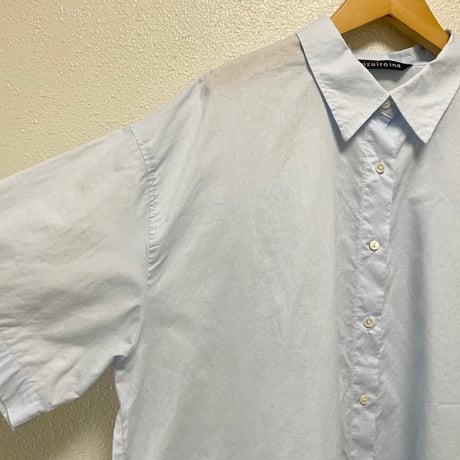 mizuiro ind ハーフスリーブワイドシャツ