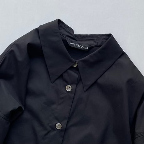 mizuiro ind ハーフスリーブ ワイド シャツワンピース
