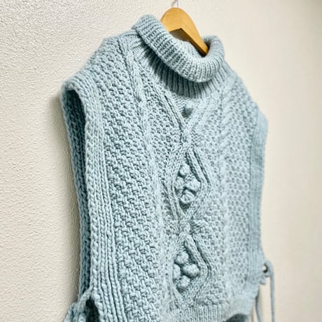 2023AW / nest Robe ペルーニットポップコーンケーブルベスト