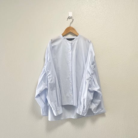 mizuiro ind  バックギャザーワイドシャツ